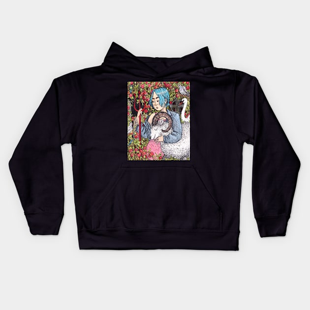 In the Dark Orchard Kids Hoodie by sadnettles